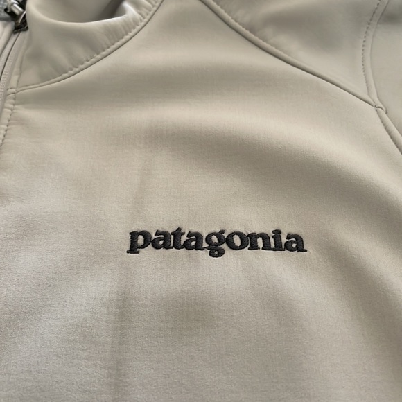 Patagonia Polartec Fleece Lined Softshell Jacket Women's Small Gray Zip Pockets - Picture 10 of 13